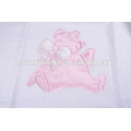 Manta de bebé elegante tejido 80 * 100 cm en manta de bebé de algodón de color blanco
